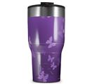 WraptorSkinz Skin Wrap compatible with 2017 and newer RTIC Tumblers 30oz Bokeh Butterflies Purple (TUMBLER NOT INCLUDED)