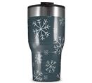 WraptorSkinz Skin Wrap compatible with 2017 and newer RTIC Tumblers 30oz Winter Snow Dark Blue (TUMBLER NOT INCLUDED)