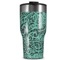 WraptorSkinz Skin Wrap compatible with 2017 and newer RTIC Tumblers 30oz Folder Doodles Seafoam Green (TUMBLER NOT INCLUDED)