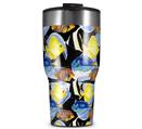 WraptorSkinz Skin Wrap compatible with 2017 and newer RTIC Tumblers 30oz Tropical Fish 01 Black (TUMBLER NOT INCLUDED)
