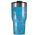 WraptorSkinz Skin Wrap compatible with 2017 and newer RTIC Tumblers 30oz Sea Shells 02 Blue Medium (TUMBLER NOT INCLUDED)