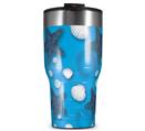 WraptorSkinz Skin Wrap compatible with 2017 and newer RTIC Tumblers 30oz Starfish and Sea Shells Blue Medium (TUMBLER NOT INCLUDED)