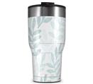 WraptorSkinz Skin Wrap compatible with 2017 and newer RTIC Tumblers 30oz Watercolor Leaves Blues (TUMBLER NOT INCLUDED)