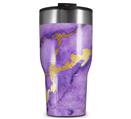 WraptorSkinz Skin Wrap compatible with 2017 and newer RTIC Tumblers 30oz Purple and Gold Gilded Marble (TUMBLER NOT INCLUDED)