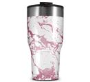 WraptorSkinz Skin Wrap compatible with 2017 and newer RTIC Tumblers 30oz Pink and White Gilded Marble (TUMBLER NOT INCLUDED)