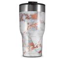 WraptorSkinz Skin Wrap compatible with 2017 and newer RTIC Tumblers 30oz Rose Gold Gilded Grey Marble (TUMBLER NOT INCLUDED)