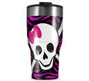 WraptorSkinz Skin Wrap compatible with 2017 and newer RTIC Tumblers 30oz Pink Zebra Skull (TUMBLER NOT INCLUDED)