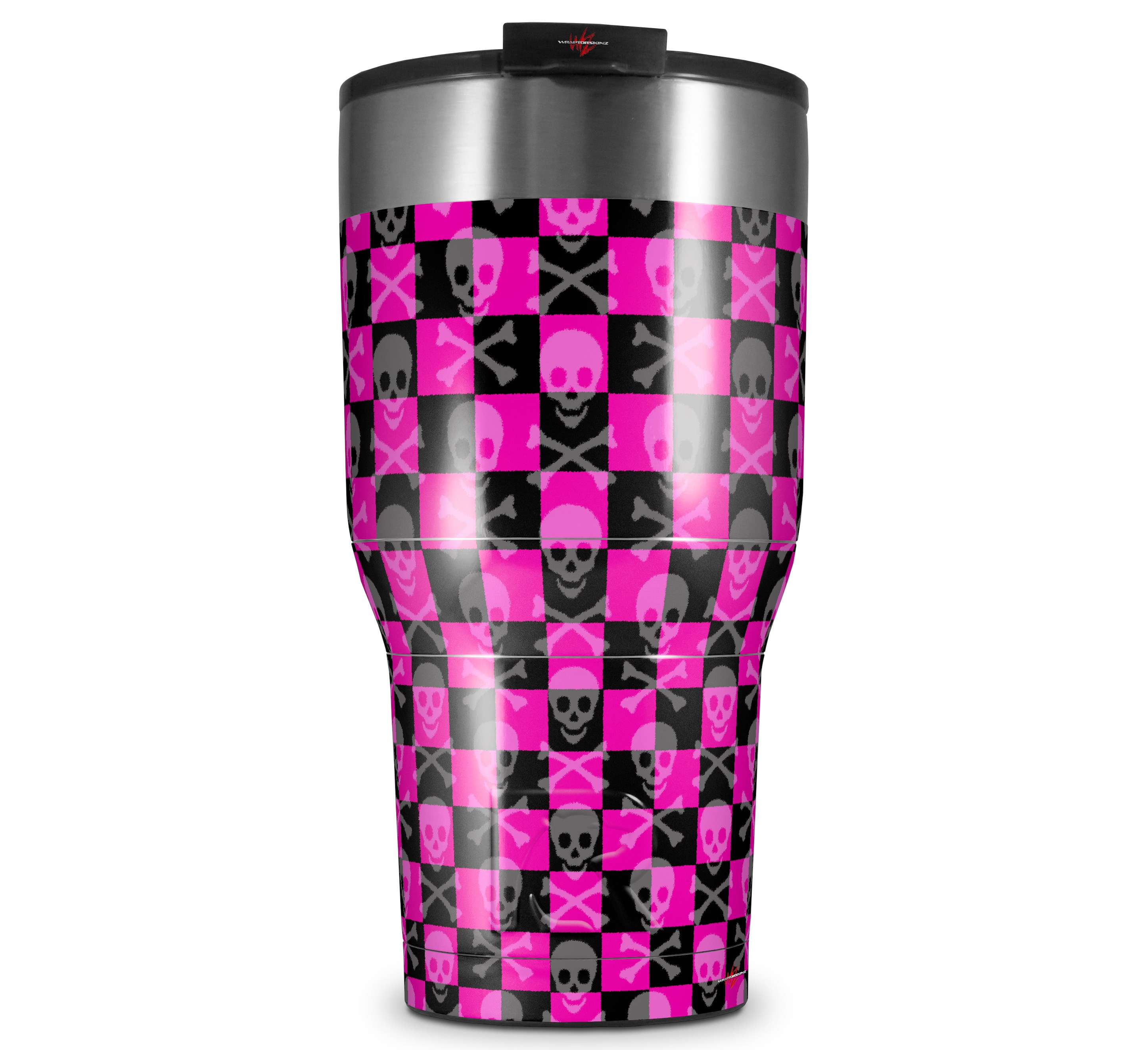 RTIC 2017 Model 30oz Tumbler Skull and Crossbones Checkerboard | uSkins