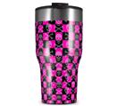 WraptorSkinz Skin Wrap compatible with 2017 and newer RTIC Tumblers 30oz Skull and Crossbones Checkerboard (TUMBLER NOT INCLUDED)