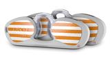 Decal Style Vinyl Skin Wrap 2 Pack for Nooz Glasses Rectangle Case Psycho Stripes Orange and White (NOOZ NOT INCLUDED) by WraptorSkinz