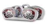 Decal Style Vinyl Skin Wrap 2 Pack for Nooz Glasses Rectangle Case Skull Splatter (NOOZ NOT INCLUDED) by WraptorSkinz