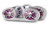 Decal Style Vinyl Skin Wrap 2 Pack for Nooz Glasses Rectangle Case Splatter Girly Skull (NOOZ NOT INCLUDED) by WraptorSkinz