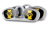 Decal Style Vinyl Skin Wrap 2 Pack for Nooz Glasses Rectangle Case Iowa Hawkeyes Tigerhawk Oval 02 Gold on Black (NOOZ NOT INCLUDED) by WraptorSkinz