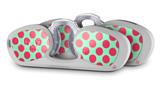 Decal Style Vinyl Skin Wrap 2 Pack for Nooz Glasses Rectangle Case Kearas Polka Dots Pink And Blue (NOOZ NOT INCLUDED) by WraptorSkinz