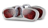 Decal Style Vinyl Skin Wrap 2 Pack for Nooz Glasses Rectangle Case Bokeh Music Red (NOOZ NOT INCLUDED) by WraptorSkinz