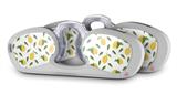Decal Style Vinyl Skin Wrap 2 Pack for Nooz Glasses Rectangle Case Lemon Leaves White (NOOZ NOT INCLUDED) by WraptorSkinz