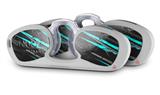 Decal Style Vinyl Skin Wrap 2 Pack for Nooz Glasses Rectangle Case Baja 0014 Neon Teal (NOOZ NOT INCLUDED)