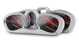 Decal Style Vinyl Skin Wrap 2 Pack for Nooz Glasses Rectangle Case Baja 0014 Red (NOOZ NOT INCLUDED)
