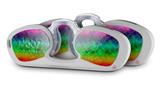 Decal Style Vinyl Skin Wrap 2 Pack for Nooz Glasses Rectangle Case Rainbow Butterflies (NOOZ NOT INCLUDED) by WraptorSkinz