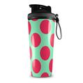 Skin Wrap Decal for IceShaker 2nd Gen 26oz Kearas Polka Dots Pink And Blue (SHAKER NOT INCLUDED)