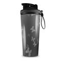 Skin Wrap Decal for IceShaker 2nd Gen 26oz Bokeh Butterflies Grey (SHAKER NOT INCLUDED)