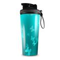 Skin Wrap Decal for IceShaker 2nd Gen 26oz Bokeh Butterflies Neon Teal (SHAKER NOT INCLUDED)