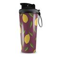 Skin Wrap Decal for IceShaker 2nd Gen 26oz Lemon Leaves Burgandy (SHAKER NOT INCLUDED)