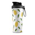 Skin Wrap Decal for IceShaker 2nd Gen 26oz Lemon Leaves White (SHAKER NOT INCLUDED)