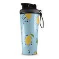 Skin Wrap Decal for IceShaker 2nd Gen 26oz Lemon Blue (SHAKER NOT INCLUDED)