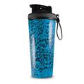 Skin Wrap Decal for IceShaker 2nd Gen 26oz Folder Doodles Blue Medium (SHAKER NOT INCLUDED)