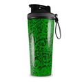 Skin Wrap Decal for IceShaker 2nd Gen 26oz Folder Doodles Green (SHAKER NOT INCLUDED)