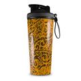 Skin Wrap Decal for IceShaker 2nd Gen 26oz Folder Doodles Orange (SHAKER NOT INCLUDED)