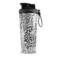 Skin Wrap Decal for IceShaker 2nd Gen 26oz Folder Doodles White (SHAKER NOT INCLUDED)