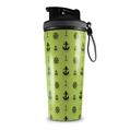 Skin Wrap Decal for IceShaker 2nd Gen 26oz Nautical Anchors Away 02 Sage Green (SHAKER NOT INCLUDED)