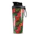 Skin Wrap Decal for IceShaker 2nd Gen 26oz Famingos and Flowers Coral (SHAKER NOT INCLUDED)
