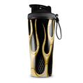 Skin Wrap Decal for IceShaker 2nd Gen 26oz Metal Flames Yellow (SHAKER NOT INCLUDED)