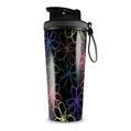 Skin Wrap Decal for IceShaker 2nd Gen 26oz Kearas Flowers on Black (SHAKER NOT INCLUDED)