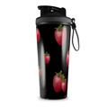 Skin Wrap Decal for IceShaker 2nd Gen 26oz Strawberries on Black (SHAKER NOT INCLUDED)