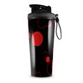 Skin Wrap Decal for IceShaker 2nd Gen 26oz Lots of Dots Red on Black (SHAKER NOT INCLUDED)