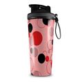 Skin Wrap Decal for IceShaker 2nd Gen 26oz Lots of Dots Red on Pink (SHAKER NOT INCLUDED)