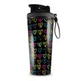 Skin Wrap Decal for IceShaker 2nd Gen 26oz Kearas Hearts Black (SHAKER NOT INCLUDED)