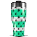 Skin Wrap Decal for 2017 RTIC Tumblers 40oz Kearas Daisies Stripe Sea Foam (TUMBLER NOT INCLUDED)