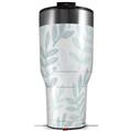 Skin Wrap Decal for 2017 RTIC Tumblers 40oz Watercolor Leaves Blues (TUMBLER NOT INCLUDED)