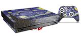 Skin Wrap compatible with XBOX One X Console and Controller Vincent Van Gogh Starry Night