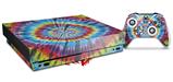 Skin Wrap for XBOX One X Console and Controller Tie Dye Swirl 100