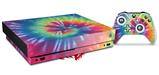 Skin Wrap for XBOX One X Console and Controller Tie Dye Swirl 104