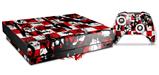 Skin Wrap for XBOX One X Console and Controller Checker Graffiti