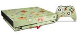 Skin Wrap for XBOX One X Console and Controller Birds Butterflies and Flowers