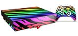 Skin Wrap for XBOX One X Console and Controller Tiger Rainbow