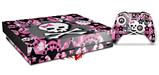 Skin Wrap for XBOX One X Console and Controller Pink Bow Skull